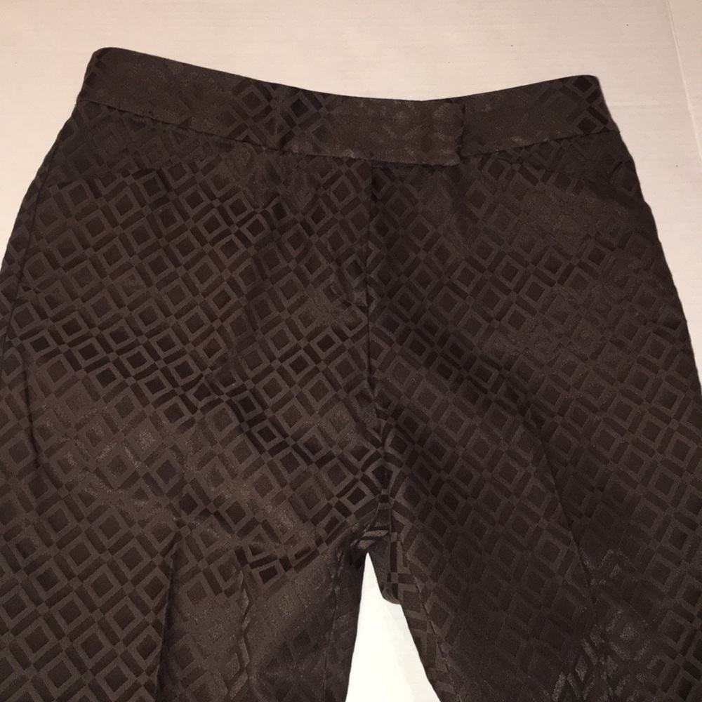 Elie Tahari Textured Trousers | Chololate Brown | Size 6